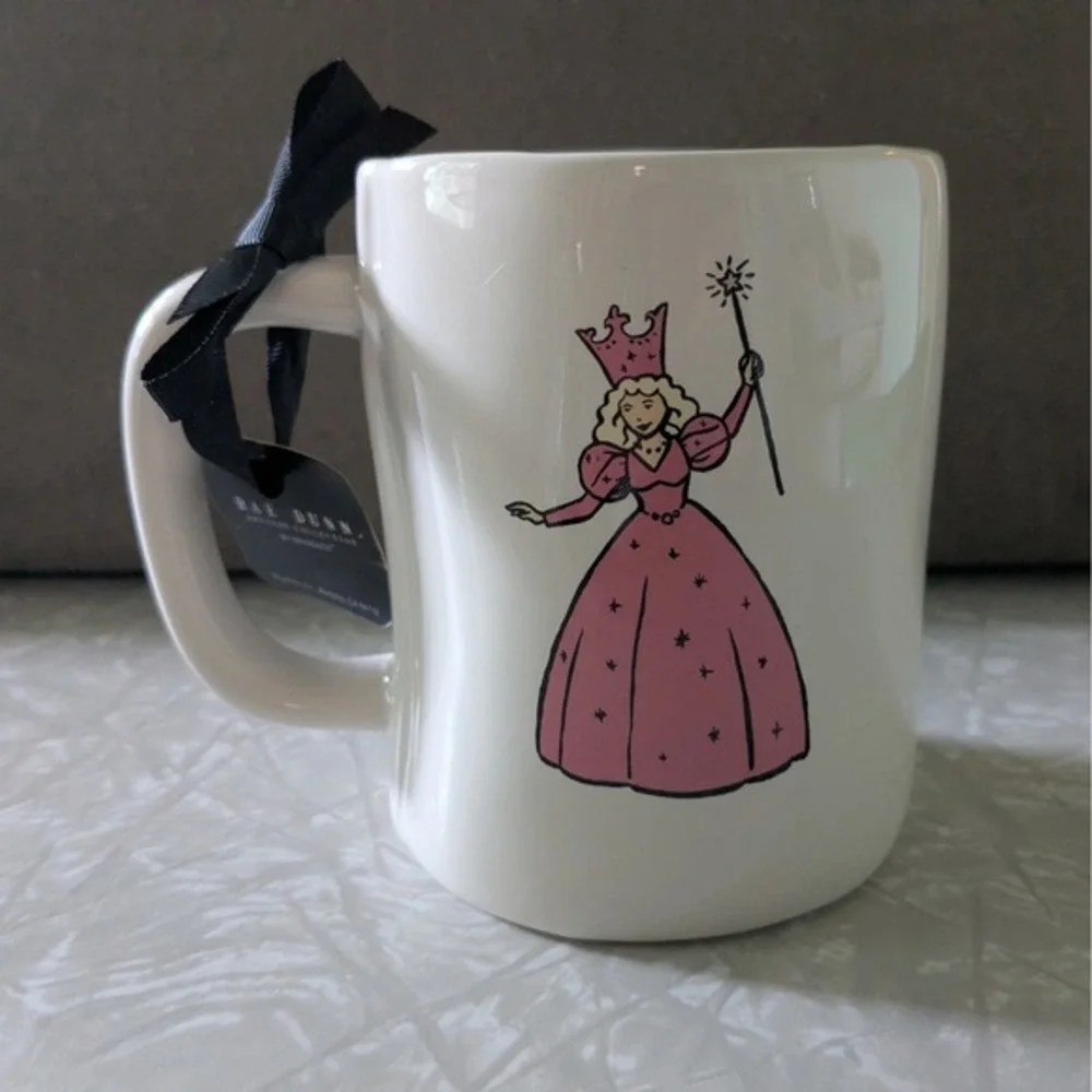 Rae Dunn Glinda the Good Witch Pink Interior Coffee Mug New with Tags!‎